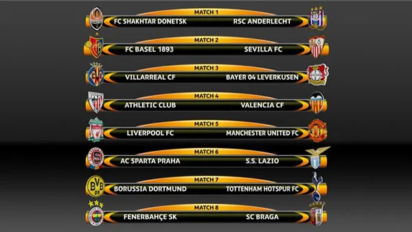 Kết quả bốc thăm vòng 16 đội Europa League: Huynh đệ tương tàn