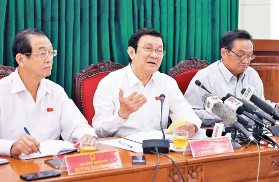 Chủ tịch nước Trương Tấn Sang mong muốn doanh nghiệp phải vươn lên mạnh mẽ          
