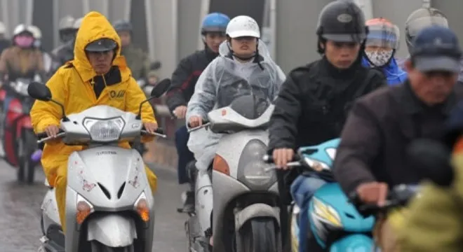 Không khí lạnh gây mưa nhiều khu vực