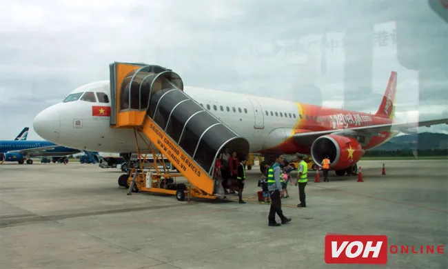 Máy bay Vietjet Air hạ cánh khẩn cấp xuống sân bay Đà Nẵng vì thời tiết xấu