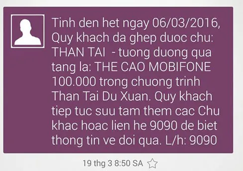 Báo trúng thưởng rồi... đổ do hệ thống bị sai