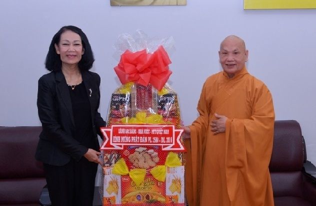 TPHCM: Đoàn Lãnh đạo Ban Dân vận Trung ương thăm, chúc mừng Đại lễ Phật đản
