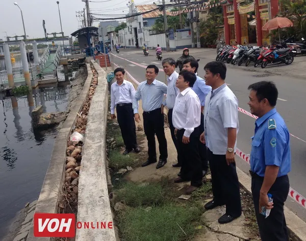 TPHCM: Khởi công dự án bờ kè chống sạt lở đoạn đường Bến Bình Đông, quận 8