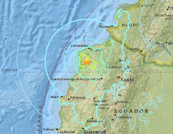 Động đất 6,7 độ Richter tại Ecuador