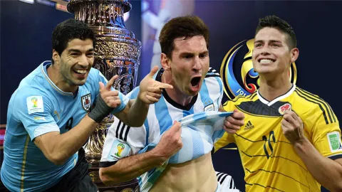 Lịch thi đấu và truyền hình trực tiếp Copa America Centenario 2016