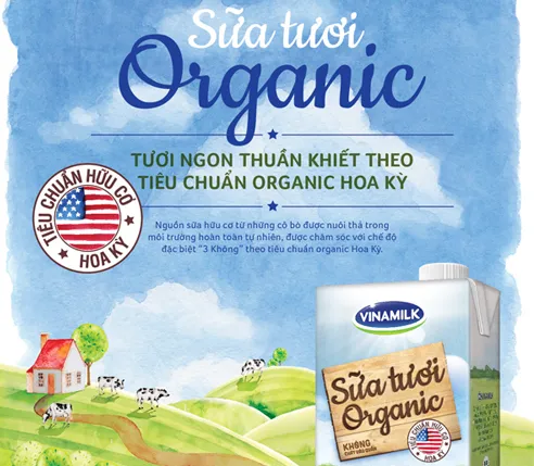 Vinamilk cho ra đời sản phẩm sữa tươi Organic cao cấp theo tiêu chuẩn USDA Hoa Kỳ