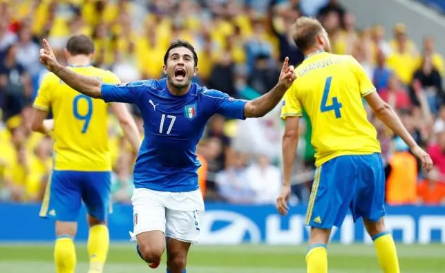 Kết quả bóng đá: Eder nổ súng, Italy hạ Thụy Điển
