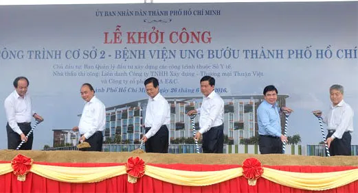 Thủ tướng dự lễ khởi công xây dựng cơ sở 2 Bệnh viện Ung bướu TPHCM