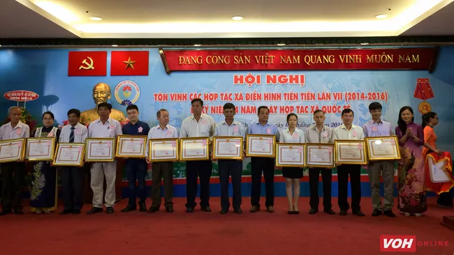 Liên minh HTX TP tôn vinh các điển hình tiên tiến nhân kỷ niệm 94 năm Ngày HTX Quốc tế
