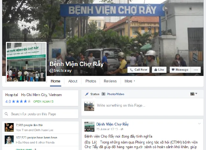 Nhiều tài khoản giả mạo bệnh viện Chợ Rẫy xuất hiện trên mạng