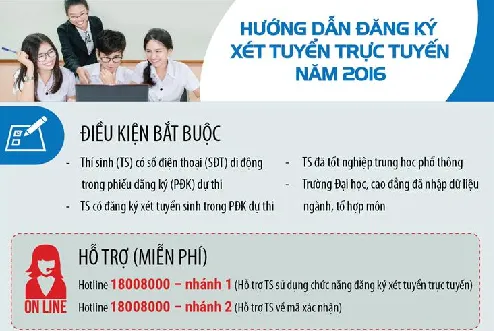 4 bước đơn giản để thí sinh ngồi ở nhà đăng ký xét tuyển Đại học