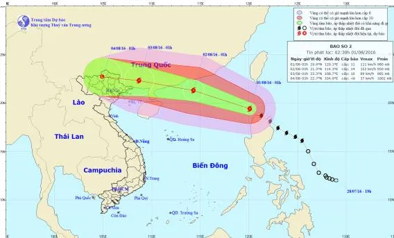 Bão số 2 mới hình thành, gây thời tiết xấu cho khu vực Bắc bộ