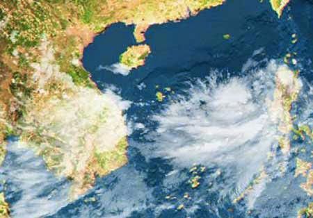Áp thấp nhiệt đới trên biển Đông đã suy yếu