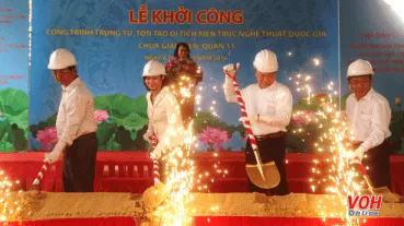 Khởi công công trình trùng tu, tôn tạo di tích kiến trúc nghệ thuật quốc gia chùa Giác Viên