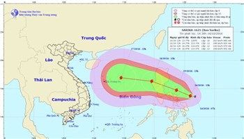 Thời tiết ngày 14/10/2016: Xuất hiện bão gần biển Đông