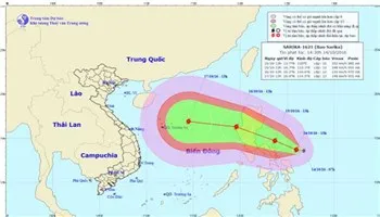 Thời tiết ngày 14/10/2016: Xuất hiện bão gần biển Đông
