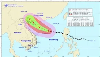 Bão số 7 hướng vào Quảng Ninh-Nam Định