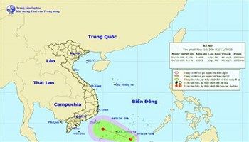 Thời tiết ngày 03/11/2016: Áp thấp nhiệt đới mạnh lên thành bão