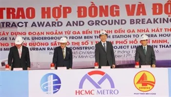 Động thổ gói thầu xây dựng đoạn ngầm ga Bến Thành đến ga Nhà hát thành phố