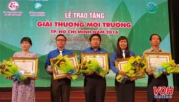 42 tập thể, cá nhân được trao tặng giải thưởng môi trường TPHCM năm 2016
