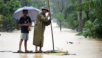 Không khí lạnh gây mưa trên diện rộng ở miền Trung