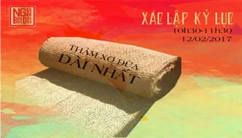 Tấm thảm xơ dừa Bình Định xác lập kỷ lục dài nhất Việt Nam 