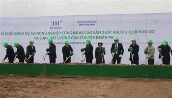 Phó Thủ tướng Trịnh Đình Dũng dự lễ khởi công Dự án nông nghiệp công nghệ cao tại Thái Bình