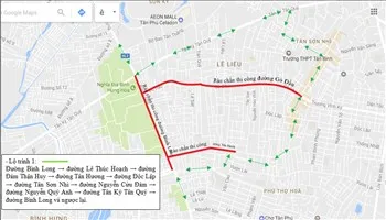 Điều chỉnh giao thông để thi công cải tạo hệ thống thoát nước đường Bình Long – Gò Dầu – Tân Hương