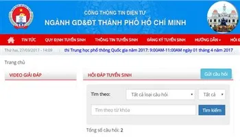 TPHCM: Sở GDundefinedĐT mở cổng tư vấn trực tuyến về kỳ thi THPT quốc gia 2017