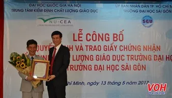 Đại học Sài Gòn đạt chứng nhận kiểm định chất lượng giáo dục
