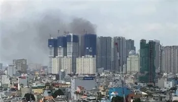 Cháy tại công trình xây dựng trong khu Tân Cảng