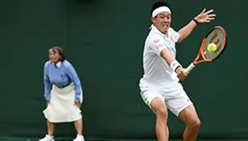 ​Nishikori khó khăn giành vé vào vòng 3 Wimbledon 2017