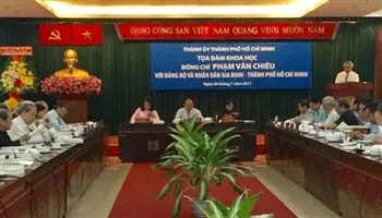 Tọa đàm khoa học Đồng chí Phạm Văn Chiêu với Đảng bộ và nhân dân Gia Định-TPHCM