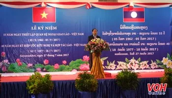 Mít tinh kỷ niệm 55 năm thiết lập quan hệ ngoại giao Việt Nam-Lào