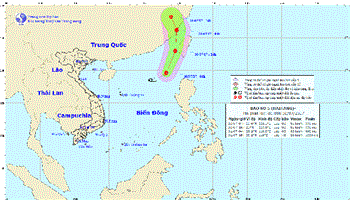 Bão số 5 trên biển gió giất cấp 10, gây mưa diện rộng