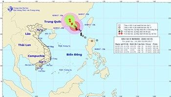 Diễn biến bão số 8 trên biển Đông