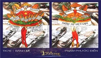 Bánh mì vào top 15 Thiết kế trang phục dân tộc của VN tại Miss Universe 