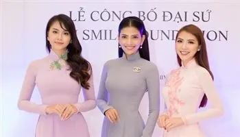 Trương Thị May, Tường Linh, Thùy Trang đồng loạt diện áo dài làm đại sứ quỹ vì trẻ em