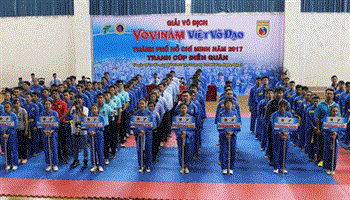Gần 400 VĐV tranh tài giải vô địch vovinam TPHCM 2017