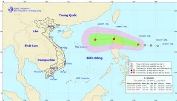 Thời tiết ngày 12/10/2017: Xuất hiện áp thấp nhiệt đới gần biển Đông