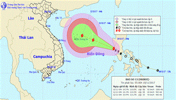 Dự báo thời tiết ngày 10/11: Bão Haikui vào Biển Đông, có khả năng mạnh thêm