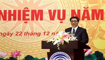 Phó Thủ tướng Vũ Đức Đam dự Hội nghị triển khai công tác năm 2018 của Bộ Thông tin và Truyền thôn