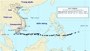 Dự báo thời tiết: Bão số 16 (bão Tembin) tan trên biển