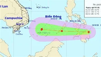 Áp thấp nhiệt đới gần biển Đông có khả năng mạnh lên thành bão