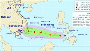 Áp thấp nhiệt đới tối nay vào biển Đông và mạnh lên thành bão