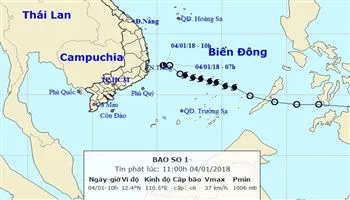 Bão số 1 (bão Bolaven) tan thành áp thấp nhiệt đới và tan dần