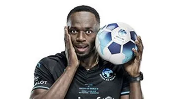 Usain Bolt tham dự trận giao hữu ở Old Trafford vào Hè 2018