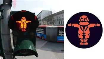 Đèn tín hiệu giao thông in hình Các - Mác​