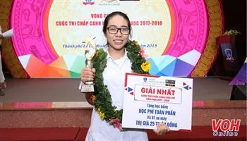 Học sinh Nguyễn Ngọc Ánh chiến thắng cuộc thi Chắp cánh ước mơ năm học 2017 - 2018