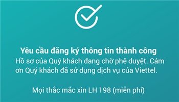 Cách bổ sung thông tin thuê bao Viettel qua mạng internet
